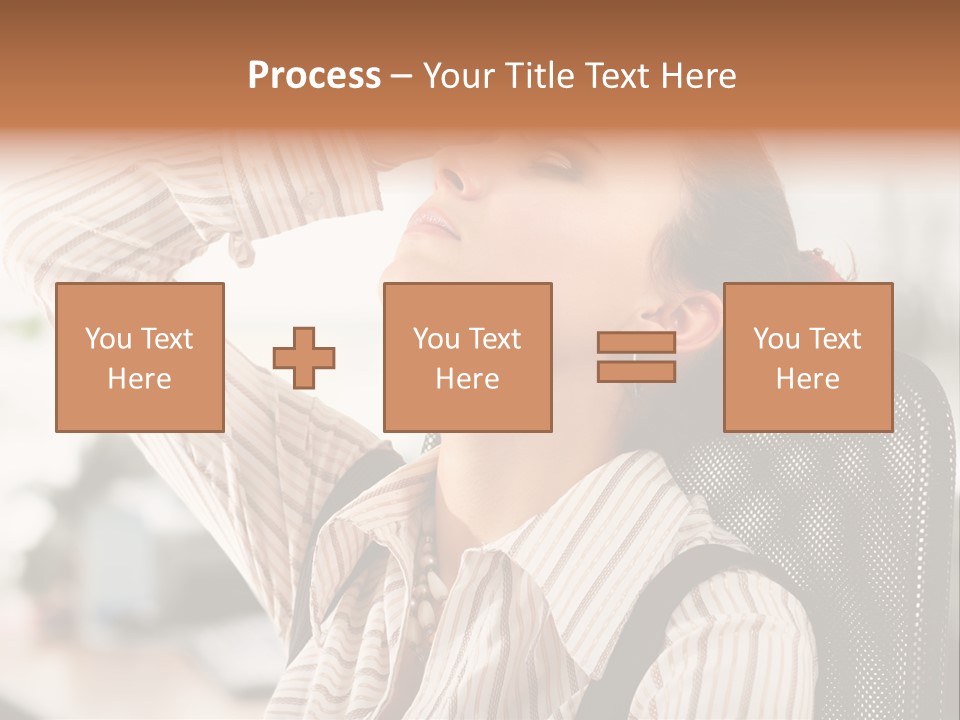 Portrait Caucasian Office PowerPoint Template