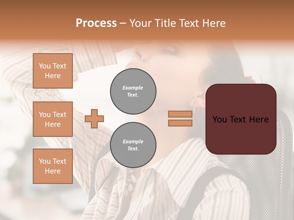 Portrait Caucasian Office PowerPoint Template