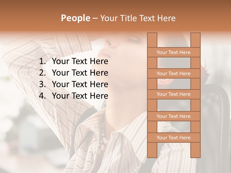 Portrait Caucasian Office PowerPoint Template