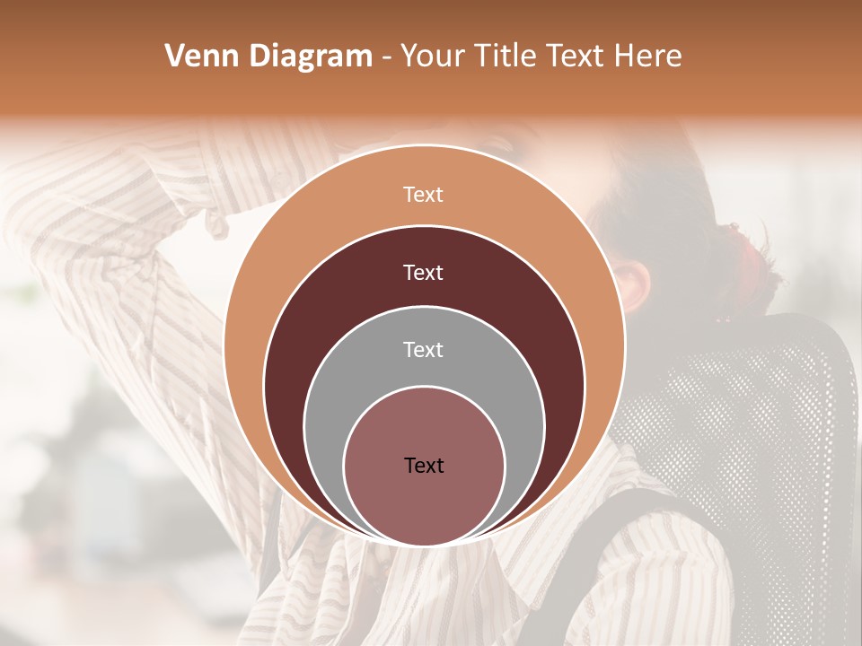 Portrait Caucasian Office PowerPoint Template