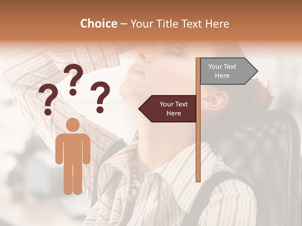 Portrait Caucasian Office PowerPoint Template