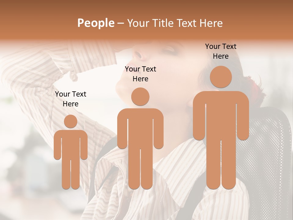 Portrait Caucasian Office PowerPoint Template