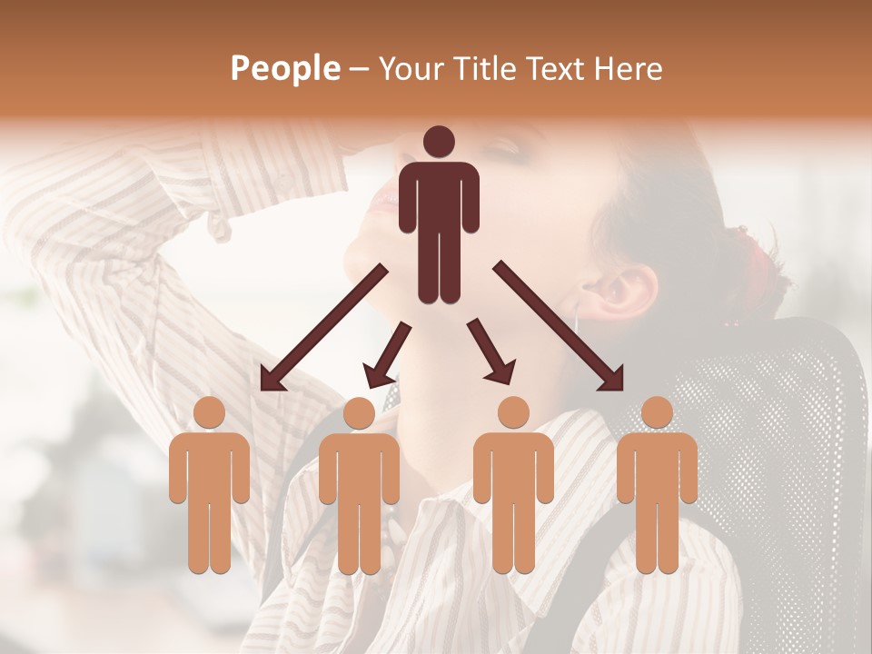 Portrait Caucasian Office PowerPoint Template