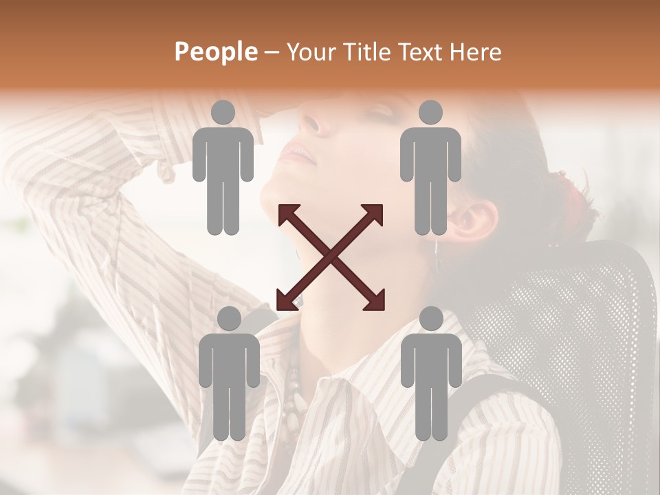 Portrait Caucasian Office PowerPoint Template