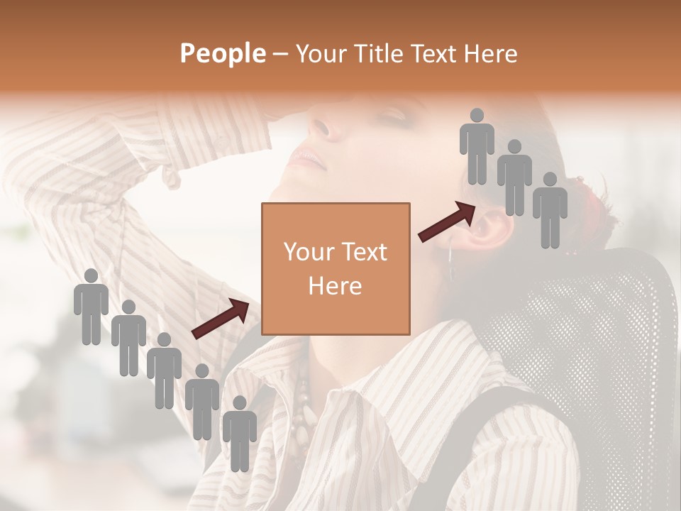 Portrait Caucasian Office PowerPoint Template