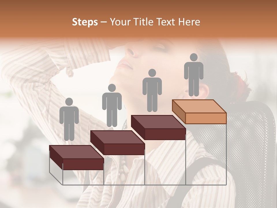 Portrait Caucasian Office PowerPoint Template