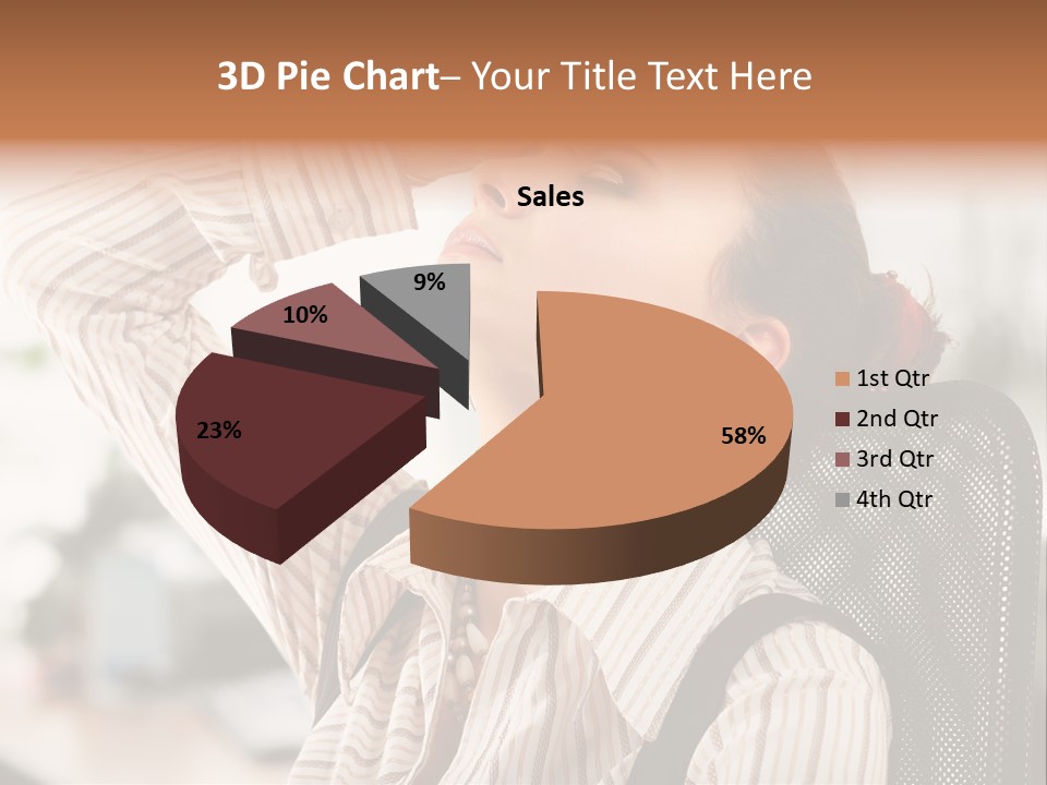 Portrait Caucasian Office PowerPoint Template