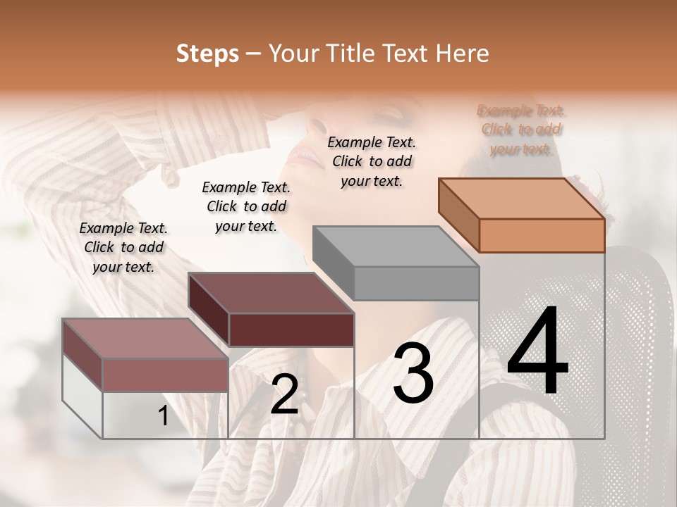 Portrait Caucasian Office PowerPoint Template