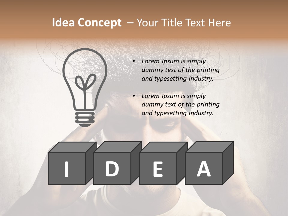 Headache Mess Tired PowerPoint Template