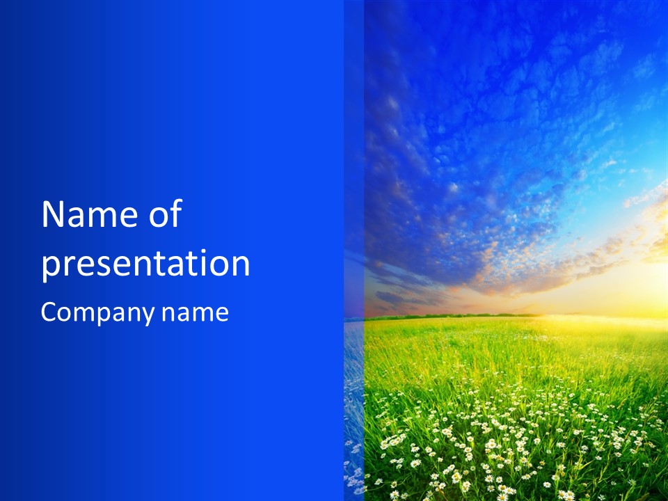 Sunlight Descriptive Backgrounds PowerPoint Template