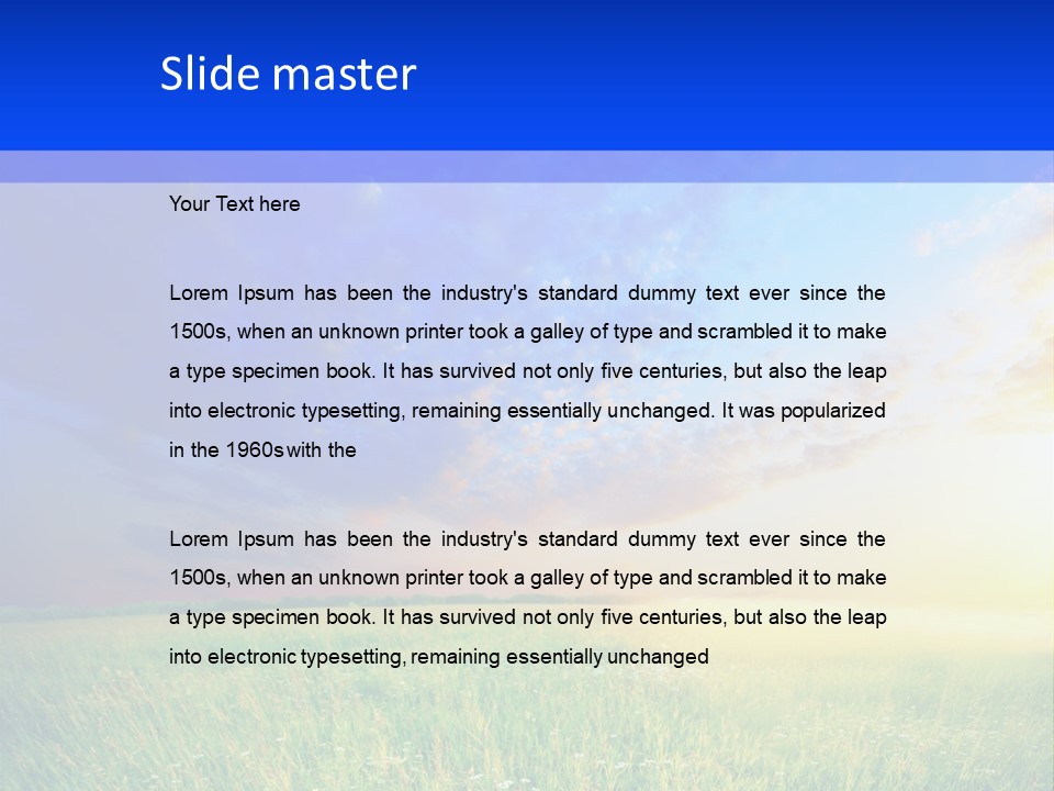 Sunlight Descriptive Backgrounds PowerPoint Template