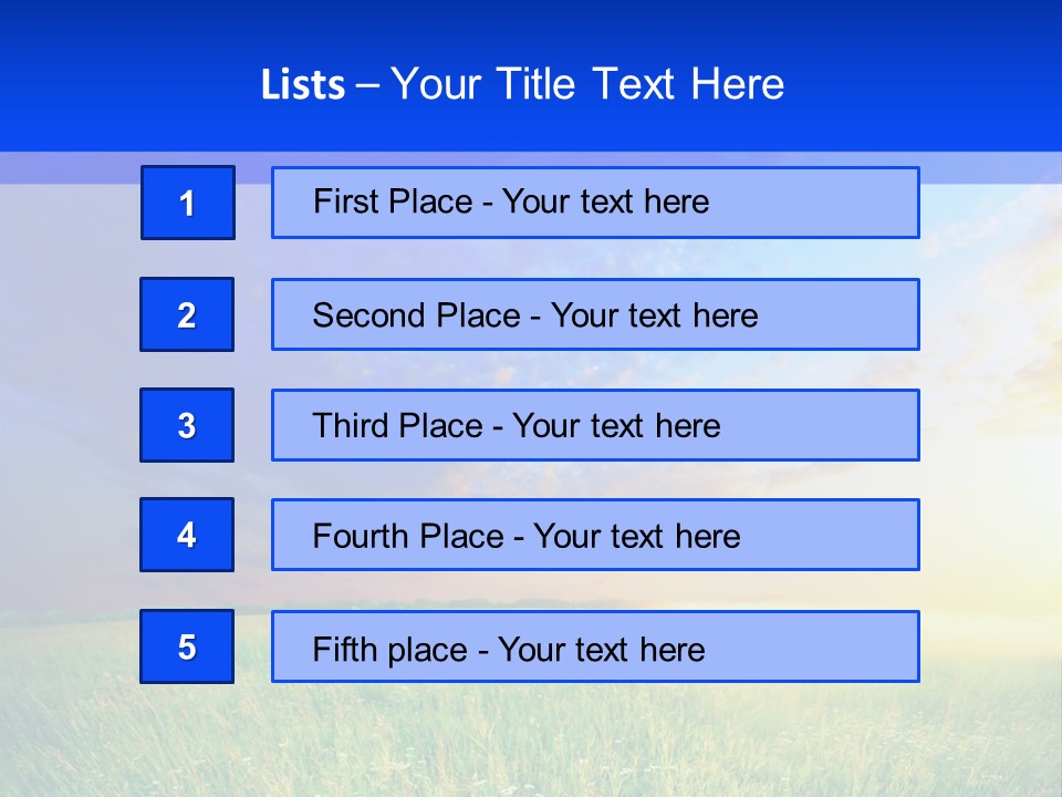 Sunlight Descriptive Backgrounds PowerPoint Template
