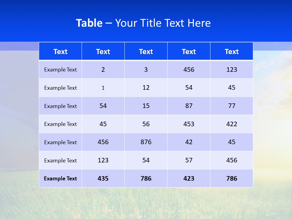 Sunlight Descriptive Backgrounds PowerPoint Template