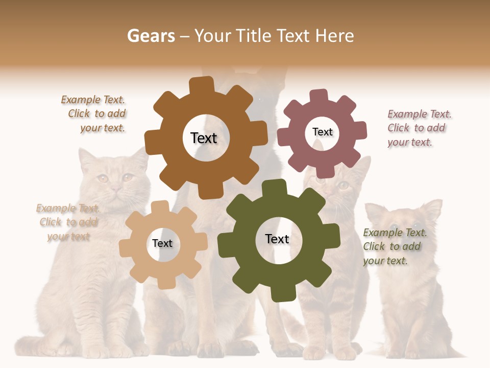 Looking At Camera Tongue Animal PowerPoint Template