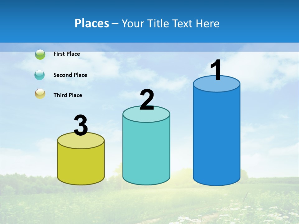 Beautiful Sunlight Farmland PowerPoint Template