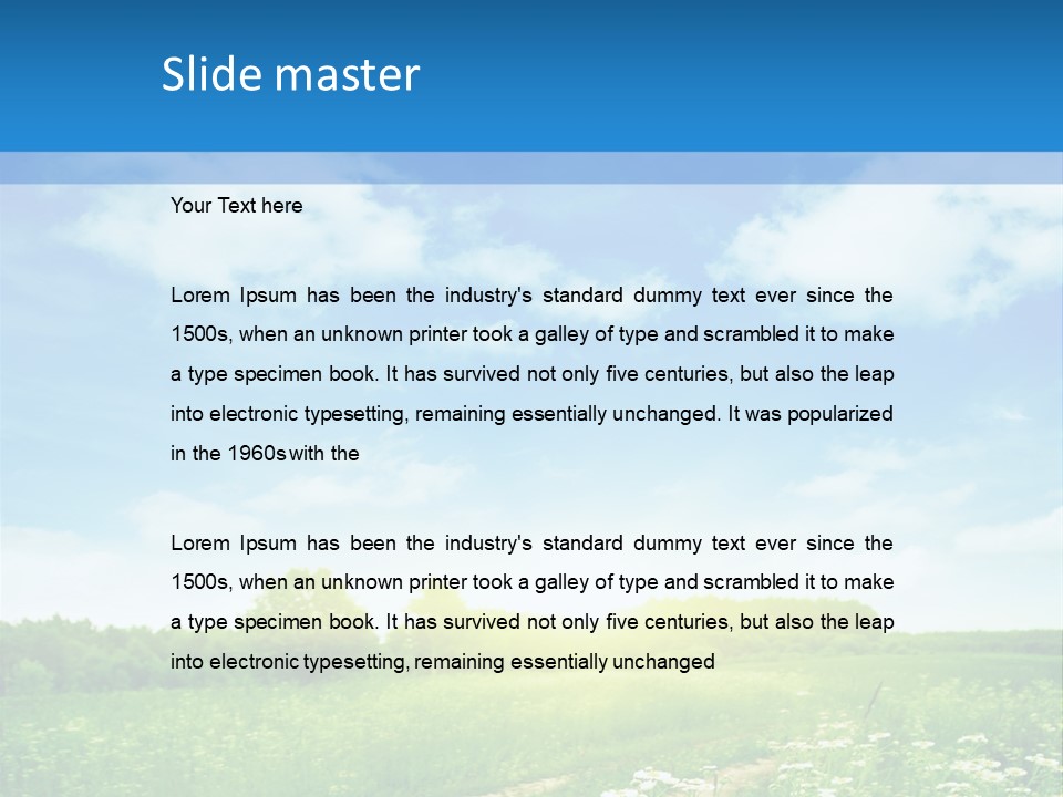 Beautiful Sunlight Farmland PowerPoint Template