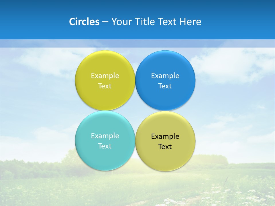 Beautiful Sunlight Farmland PowerPoint Template