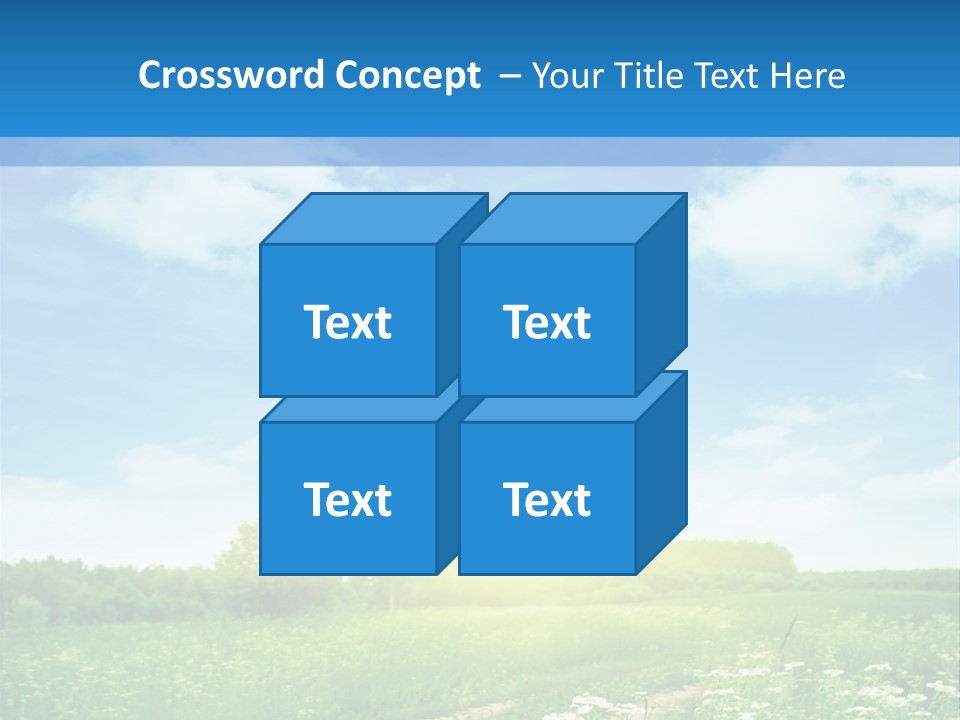Beautiful Sunlight Farmland PowerPoint Template