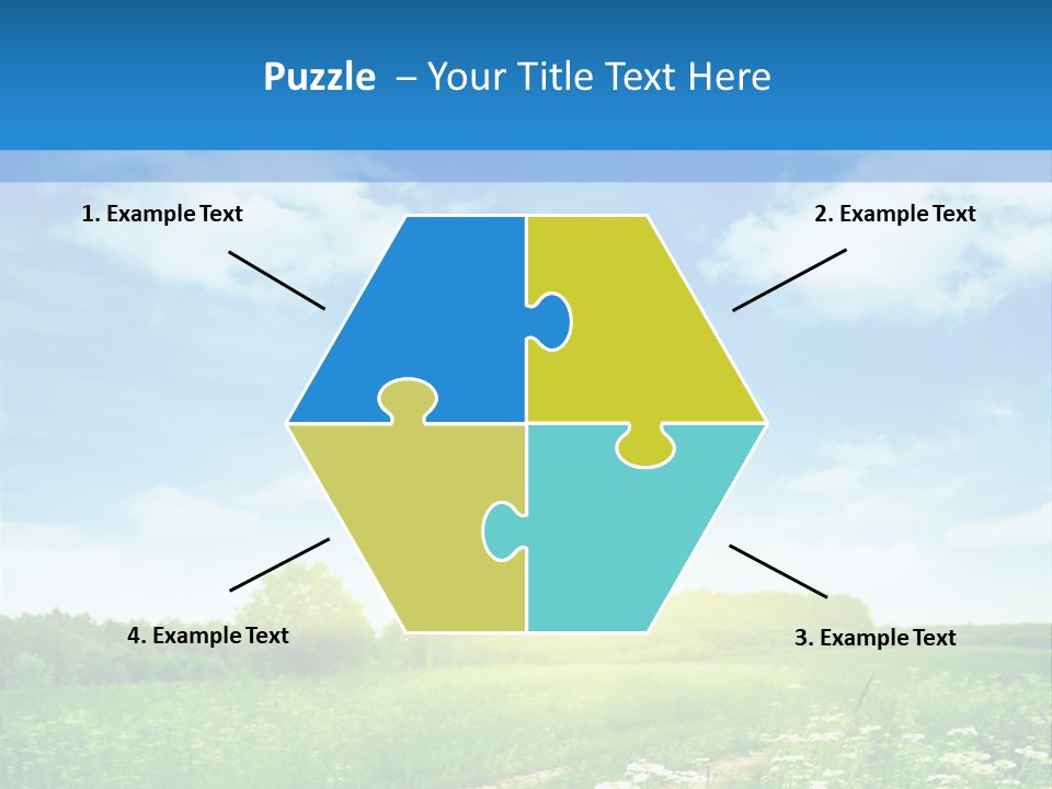 Beautiful Sunlight Farmland PowerPoint Template