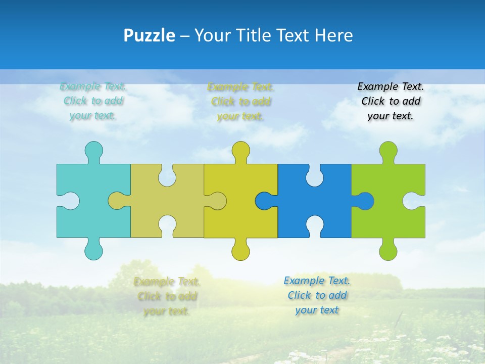 Beautiful Sunlight Farmland PowerPoint Template