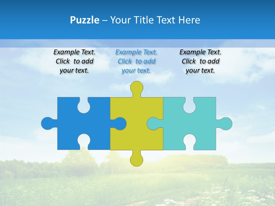 Beautiful Sunlight Farmland PowerPoint Template