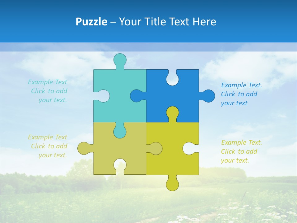 Beautiful Sunlight Farmland PowerPoint Template