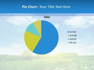 Beautiful Sunlight Farmland PowerPoint Template