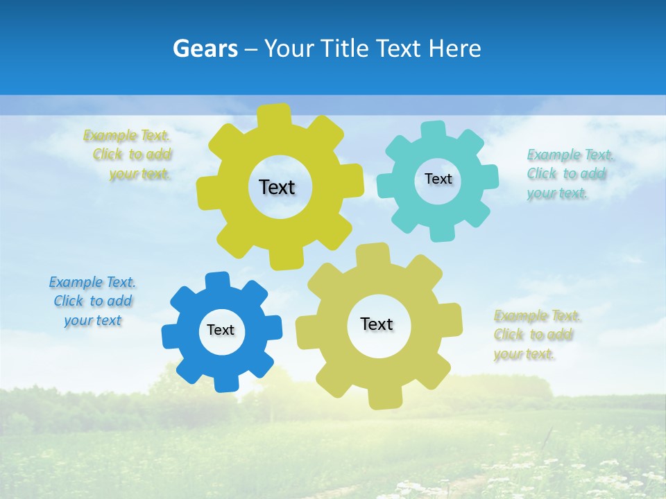 Beautiful Sunlight Farmland PowerPoint Template