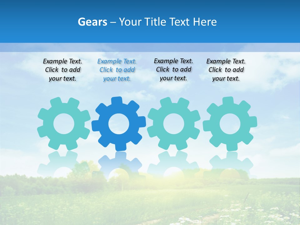 Beautiful Sunlight Farmland PowerPoint Template