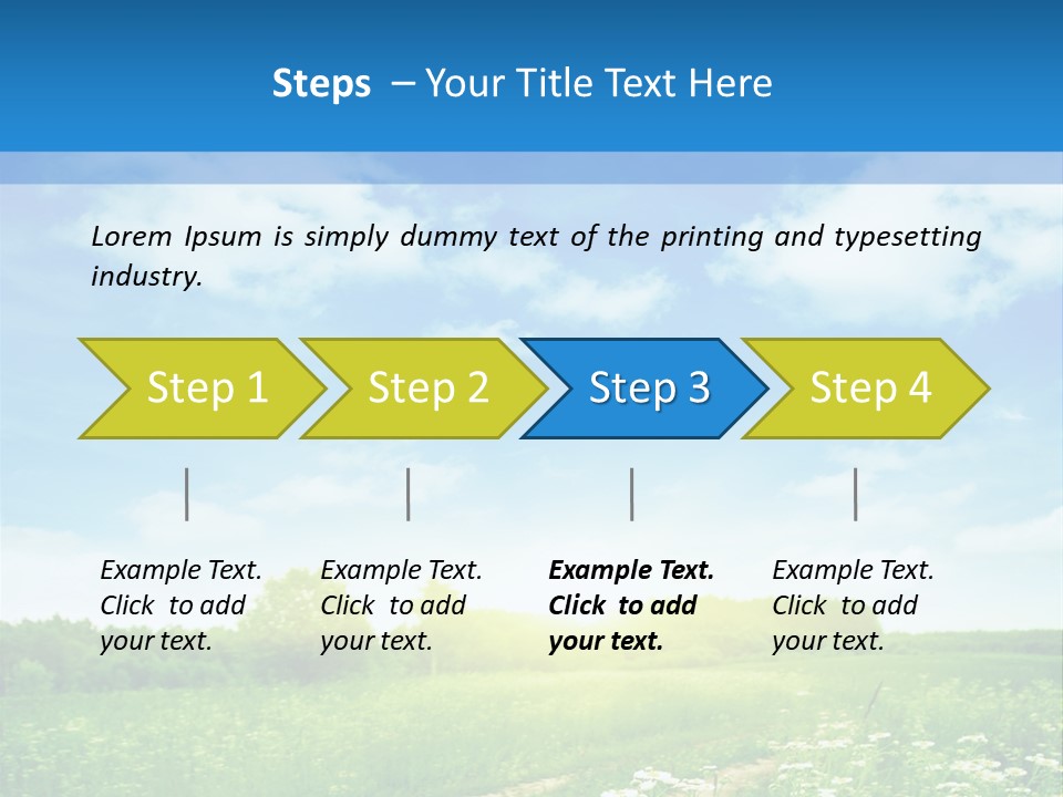 Beautiful Sunlight Farmland PowerPoint Template