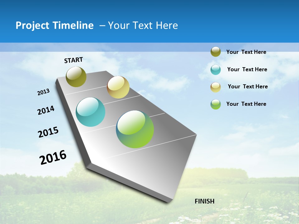 Beautiful Sunlight Farmland PowerPoint Template