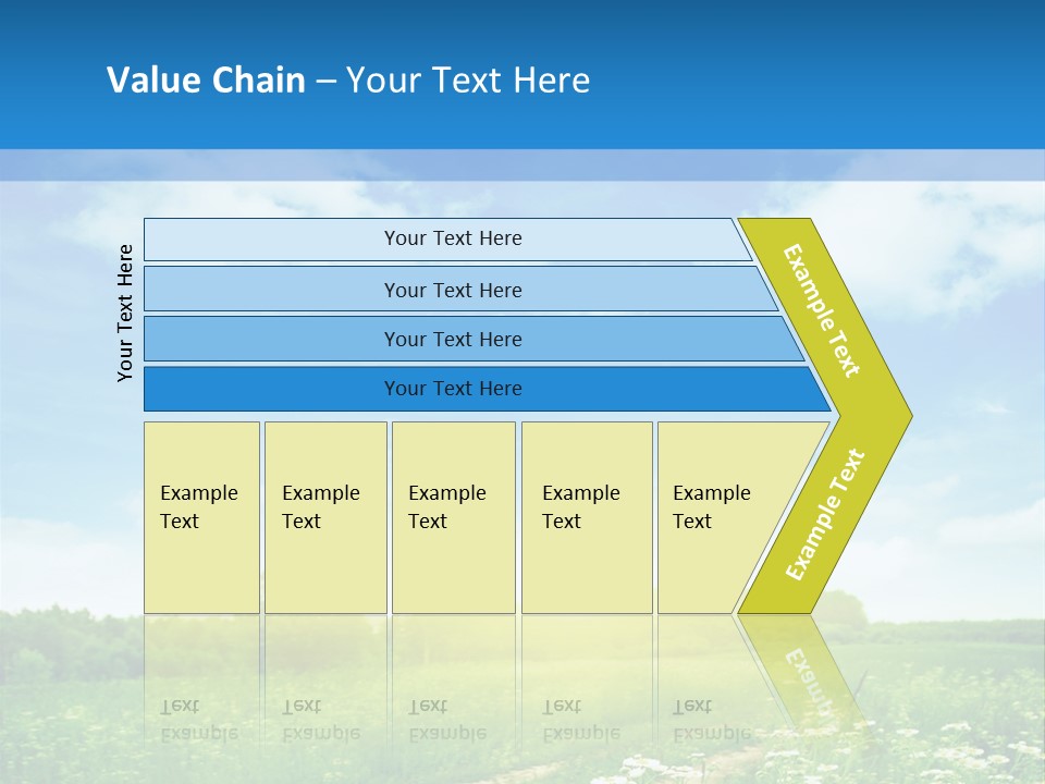 Beautiful Sunlight Farmland PowerPoint Template