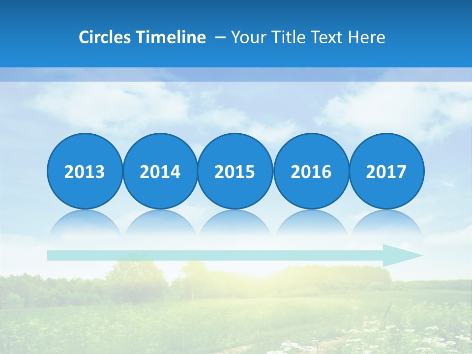 Beautiful Sunlight Farmland PowerPoint Template