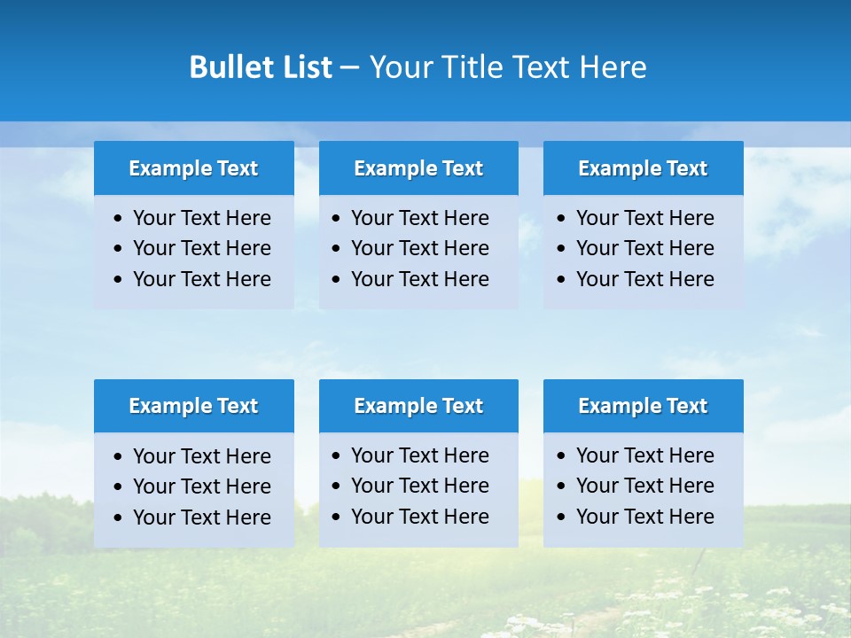 Beautiful Sunlight Farmland PowerPoint Template