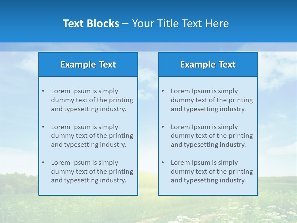 Beautiful Sunlight Farmland PowerPoint Template