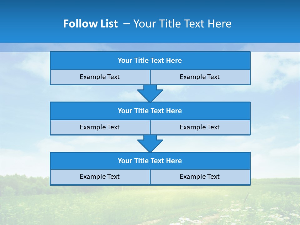 Beautiful Sunlight Farmland PowerPoint Template