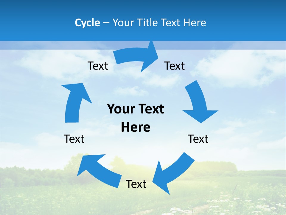 Beautiful Sunlight Farmland PowerPoint Template