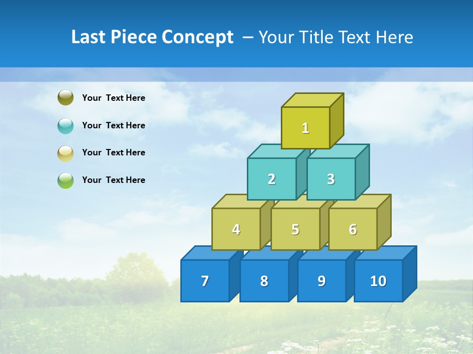 Beautiful Sunlight Farmland PowerPoint Template