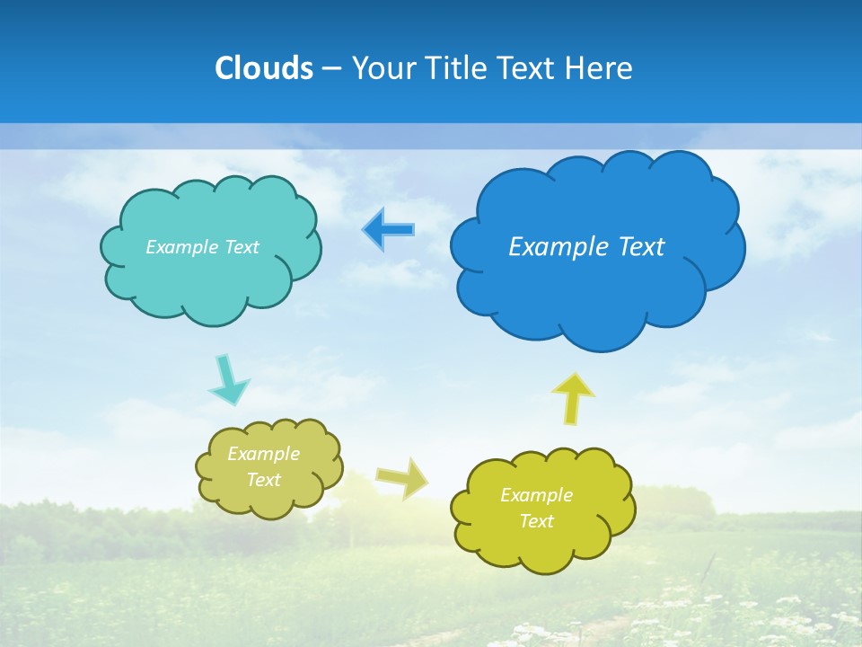 Beautiful Sunlight Farmland PowerPoint Template