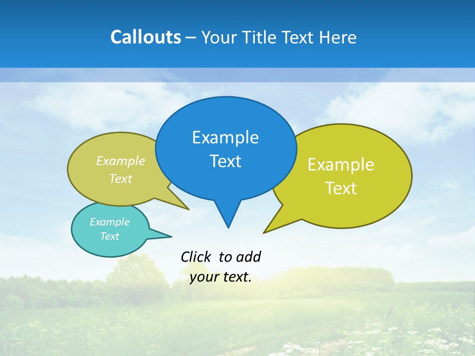 Beautiful Sunlight Farmland PowerPoint Template