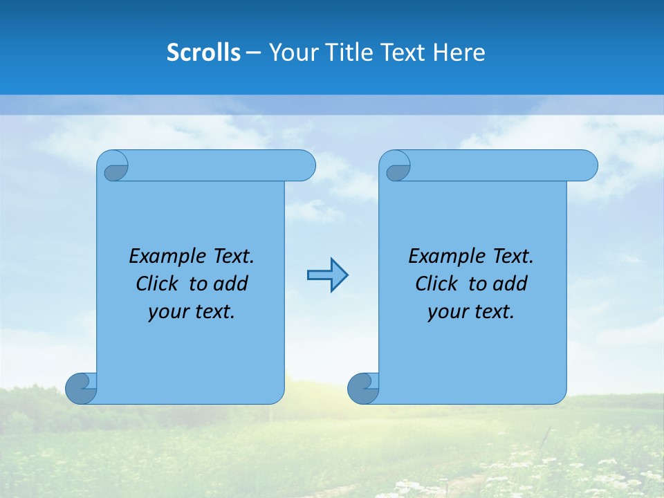 Beautiful Sunlight Farmland PowerPoint Template