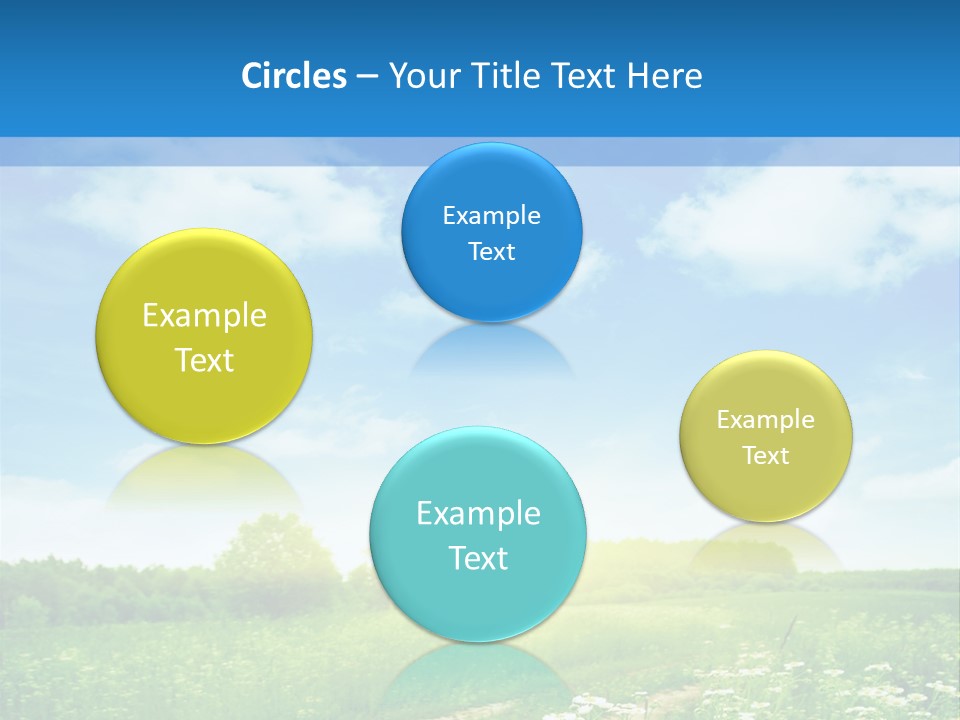 Beautiful Sunlight Farmland PowerPoint Template