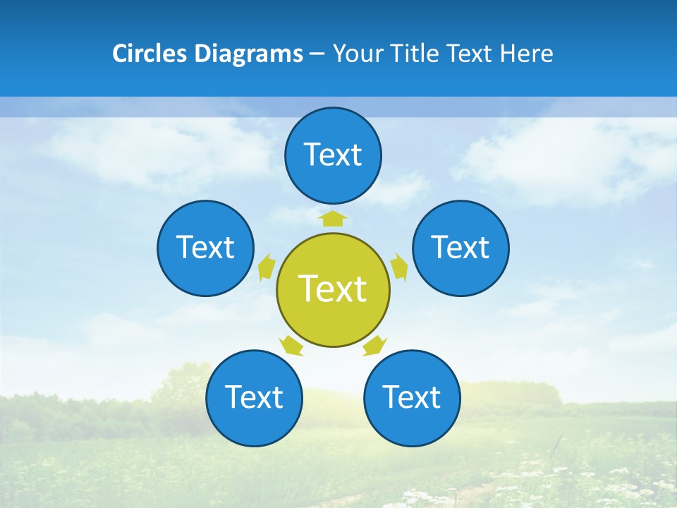 Beautiful Sunlight Farmland PowerPoint Template