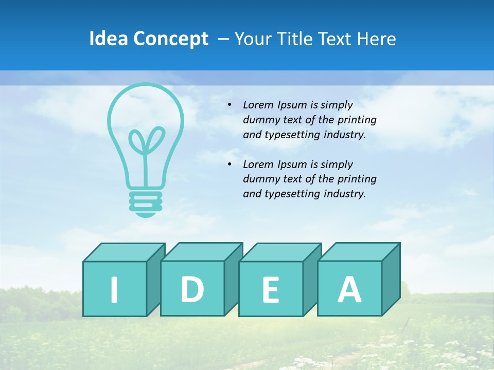 Beautiful Sunlight Farmland PowerPoint Template