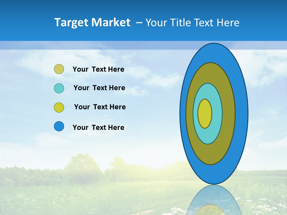 Beautiful Sunlight Farmland PowerPoint Template