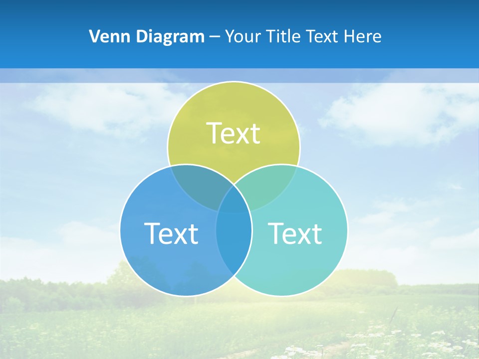 Beautiful Sunlight Farmland PowerPoint Template