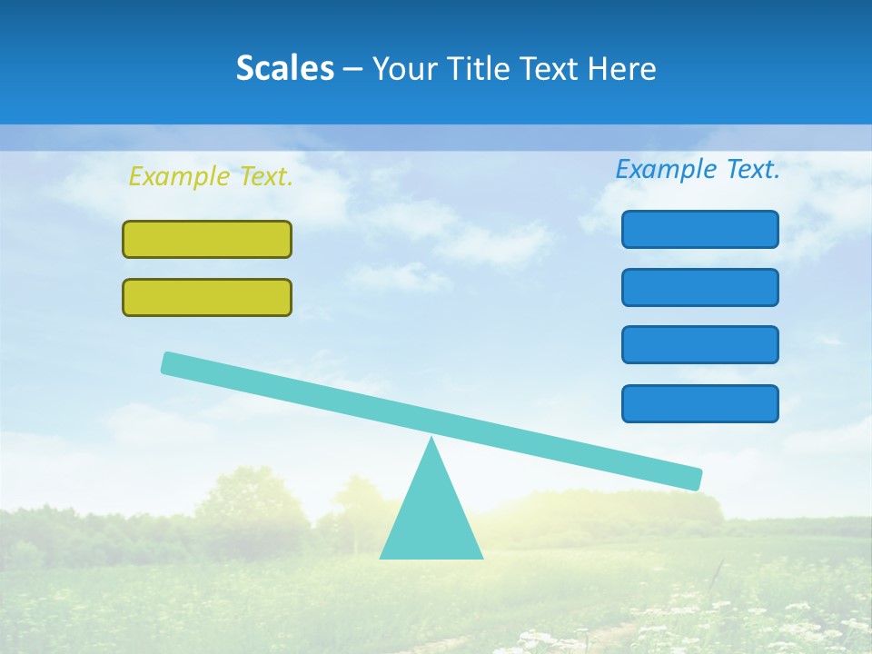 Beautiful Sunlight Farmland PowerPoint Template