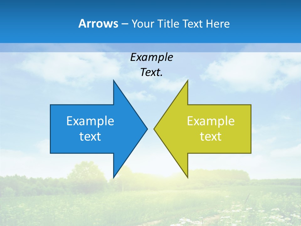 Beautiful Sunlight Farmland PowerPoint Template