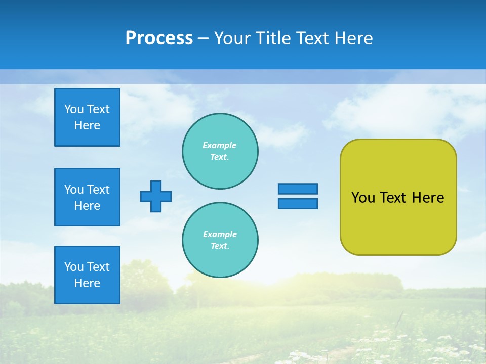 Beautiful Sunlight Farmland PowerPoint Template