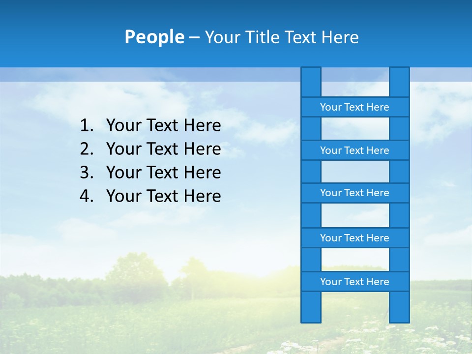 Beautiful Sunlight Farmland PowerPoint Template